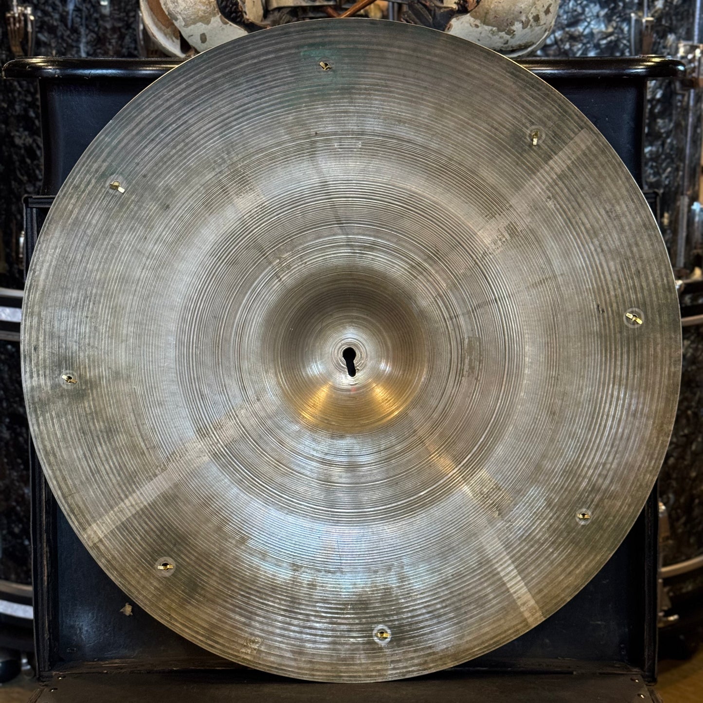 VINTAGE 1950's A. Zildjian Transition Stamp Ride w/ Eight Rivets - 2534g