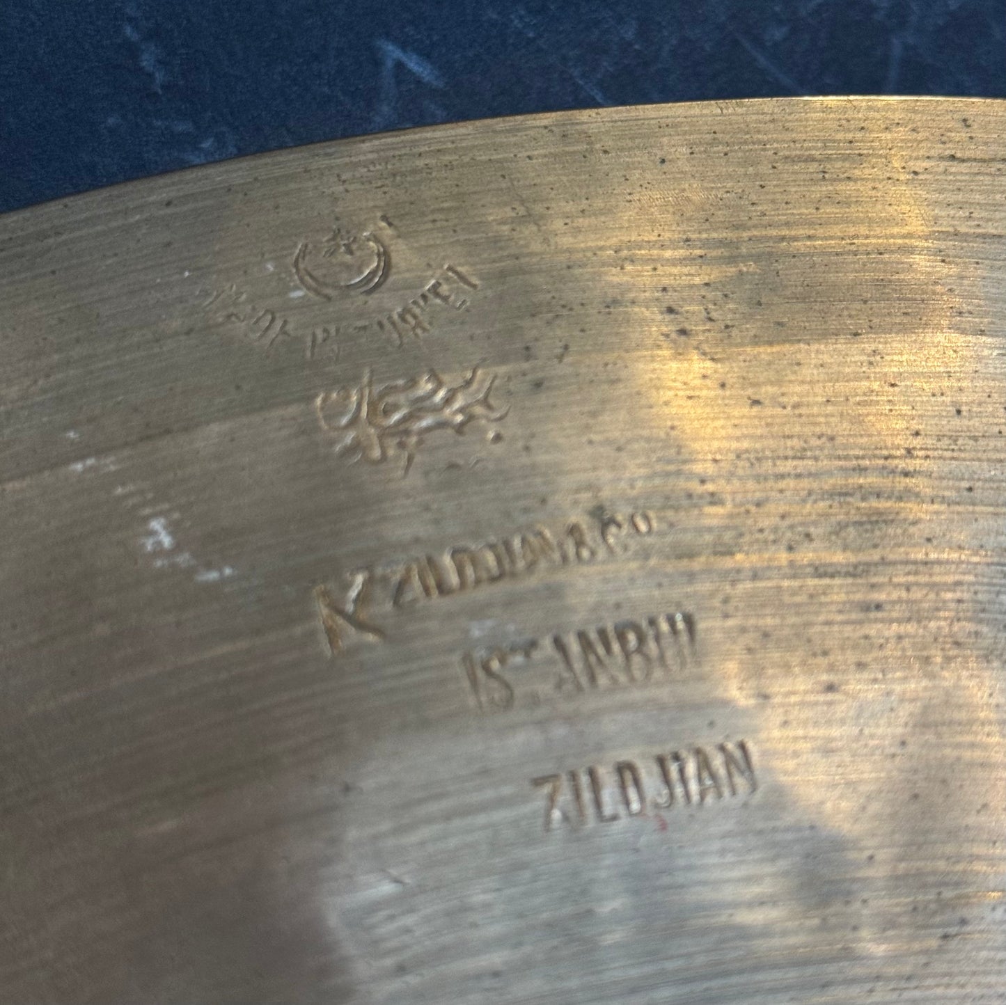 VINTAGE 1950's-1960's Zildjian K. Istanbul 15" Intermediate Stamp over Old Stamp Hi-Hats - 958/1344