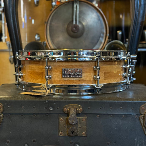 USED Greg Gaylord 3x13 Solo Segment Block Red Oak Snare Drum in Natural Gloss