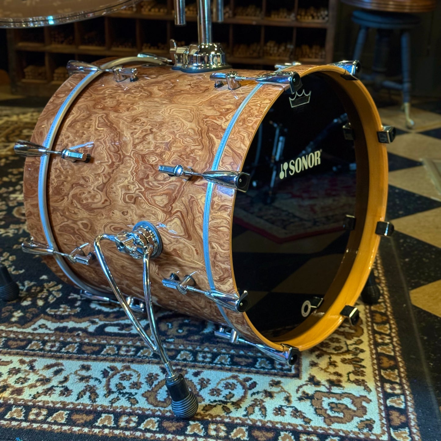 USED Sonor Delite Round Badge in Walnut Roots Lacquer - 16x18, 8x10, 9x12, 14x14