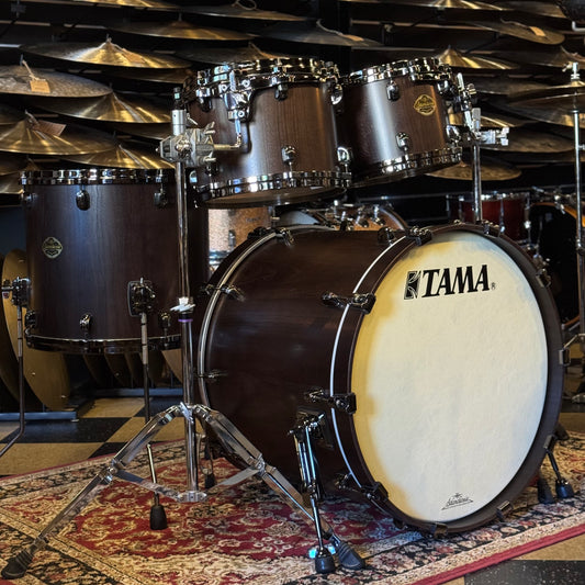 USED 2013 Tama Made in Japan Limited Edition Starclassic Walnut Select in Satin Walnut w/ Black Nickel HW - 18x22, 8x10, 9x12, 14x16
