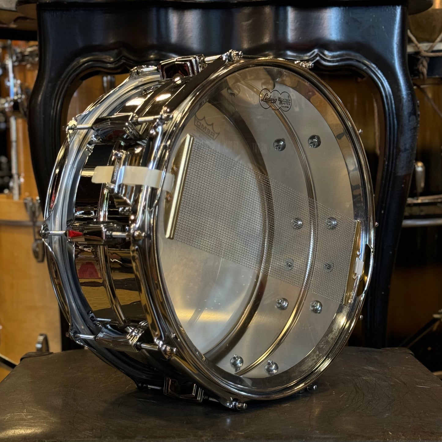 USED Ludwig 6.5x14 Limited Edition Chrome over Brass Snare Drum