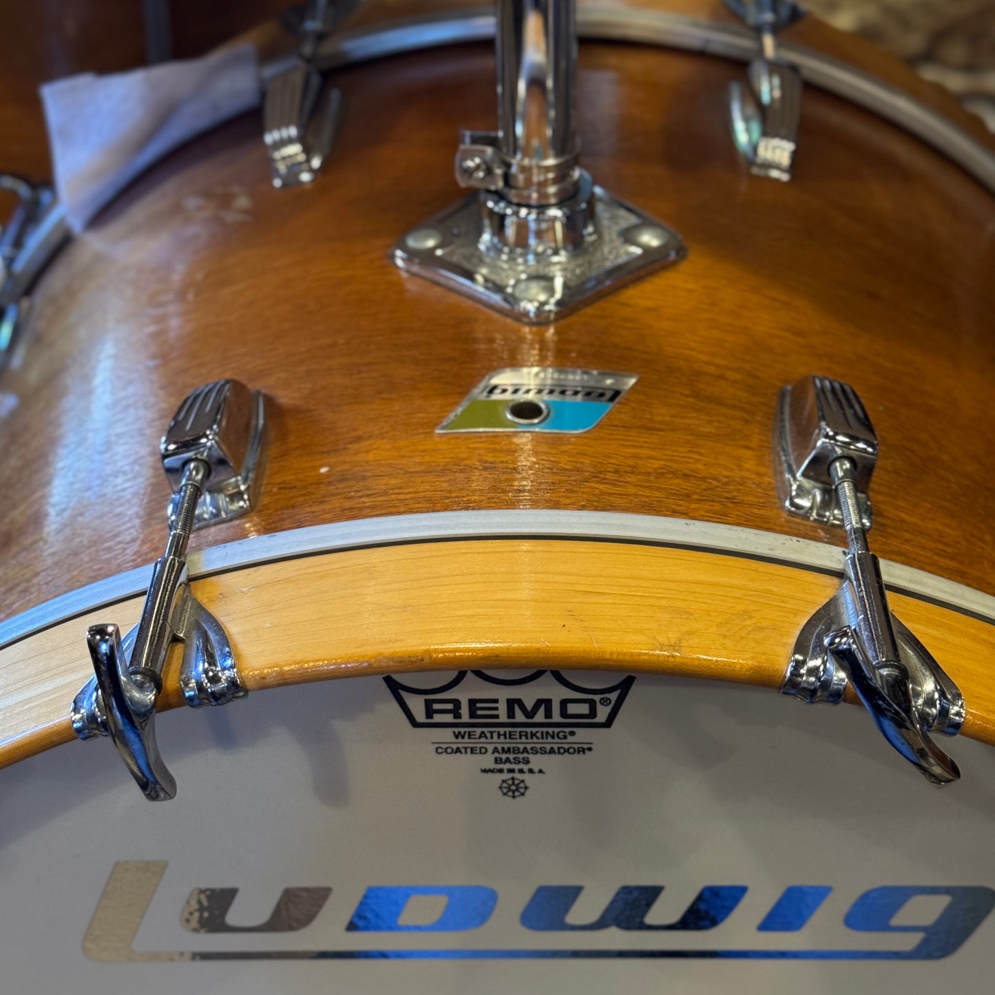VINTAGE 1970's Ludwig Hollywood Outfit in Natural Mahogany - 14x22, 8x12, 9x13, 16x16