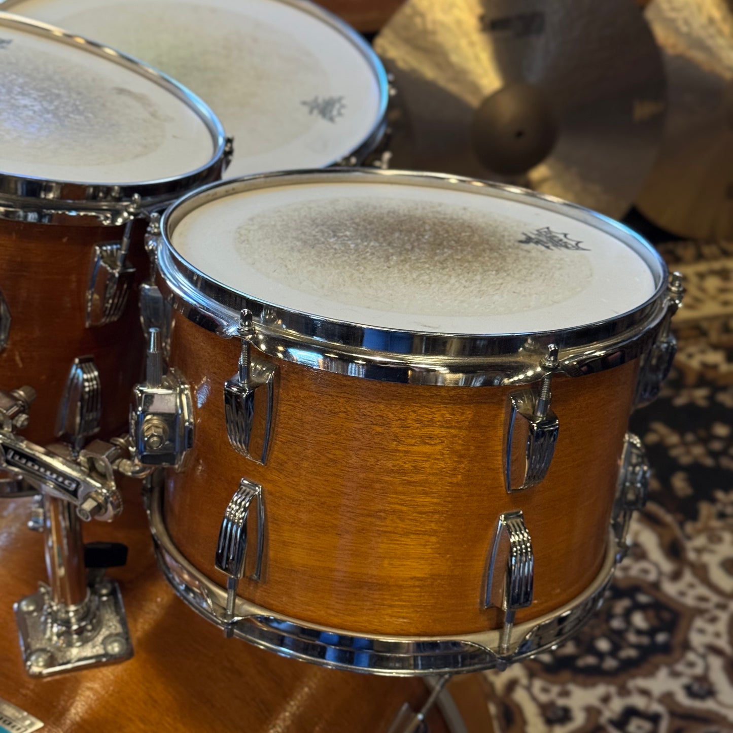 VINTAGE 1970's Ludwig Hollywood Outfit in Natural Mahogany - 14x22, 8x12, 9x13, 16x16