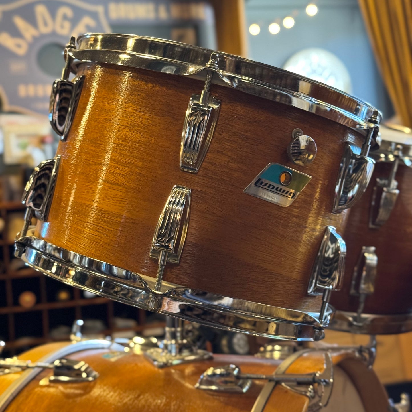 VINTAGE 1970's Ludwig Hollywood Outfit in Natural Mahogany - 14x22, 8x12, 9x13, 16x16
