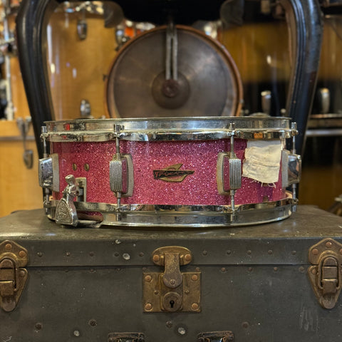 VINTAGE 1960's Trixon 5x14 Snare Drum in Pink Sparkle