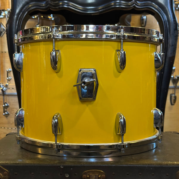 VINTAGE 1980's Gretsch 10x14 Square Badge Tom in Tony Williams Yellow Nitron