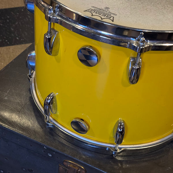 VINTAGE 1980's Gretsch 10x14 Square Badge Tom in Tony Williams Yellow Nitron