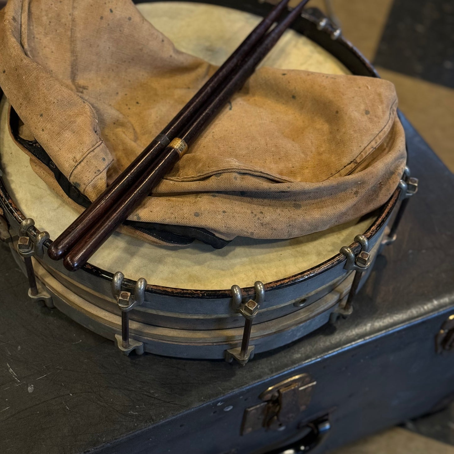 VINTAGE 1890-1910 Antique Prussian Infantry Style 2x14 Snare Drum