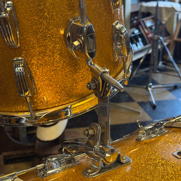 VINTAGE 1965-1966 One-Owner Ludwig Super Classic Outfit in Gold Sparkle w/ Supraphonic & Hardware - 14x22, 9x13, 16x16, 5x14