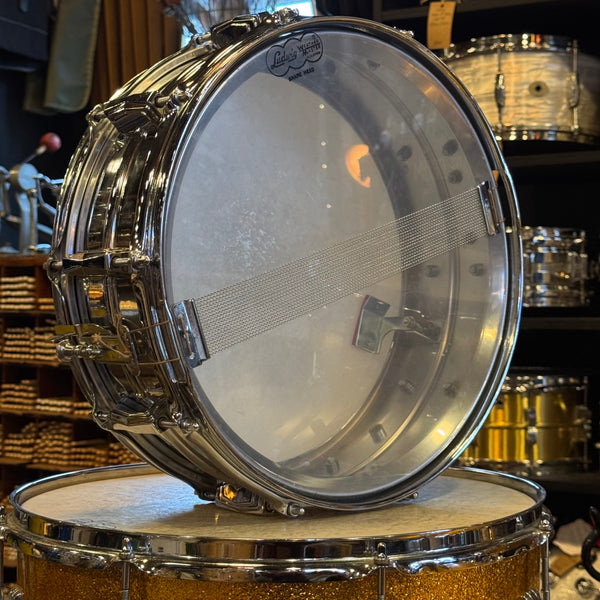 VINTAGE 1965-1966 One-Owner Ludwig Super Classic Outfit in Gold Sparkle w/ Supraphonic & Hardware - 14x22, 9x13, 16x16, 5x14