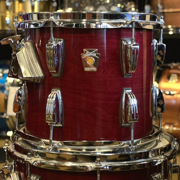 USED 1990's Ludwig Classic Series Drum Set in Natural Cherry Lacquer - 16x22, 9x10, 10x12, 11x13, 14x14, 16x16