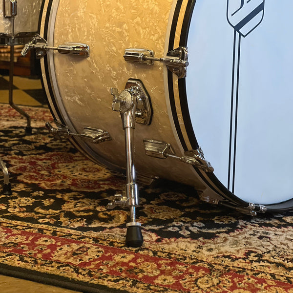 VINTAGE 1960's Rogers Players Grade Drum Set in White Marine Pearl - 14x22, 8x12, 16x16