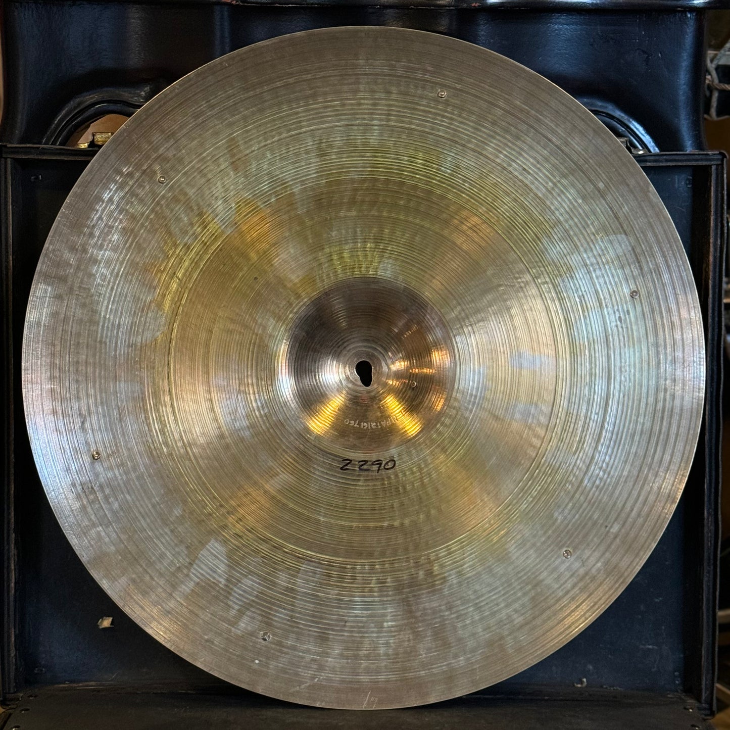 VINTAGE 1950's A. ZIldjian Small Stamp Ride 20" Cymbal w/ Seven Rivets - 2290g