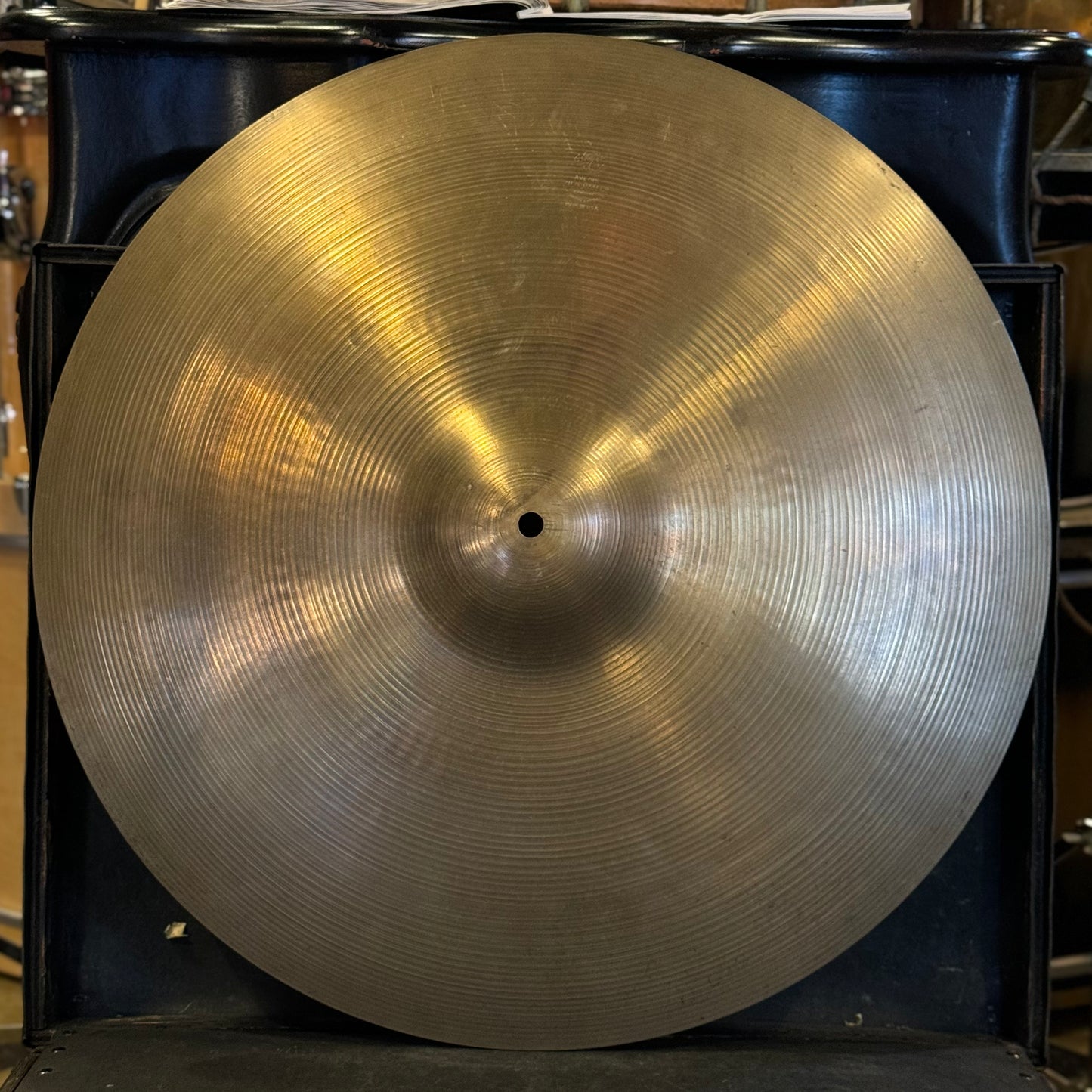 VINTAGE 1970's A. Zildjian 21" Thin Stamp Ride Cymbal - 2934g