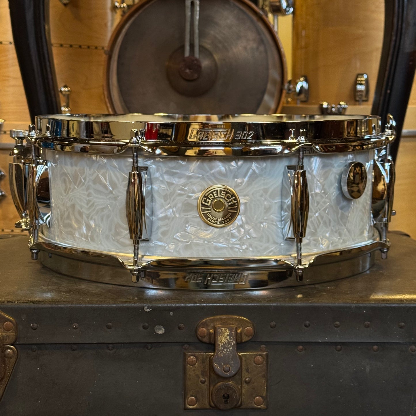 NEW Gretsch 5x14 Broadkaster Snare Drum in 60's Marine Pearl - 8 Lug w/ Lightning & Tone Control