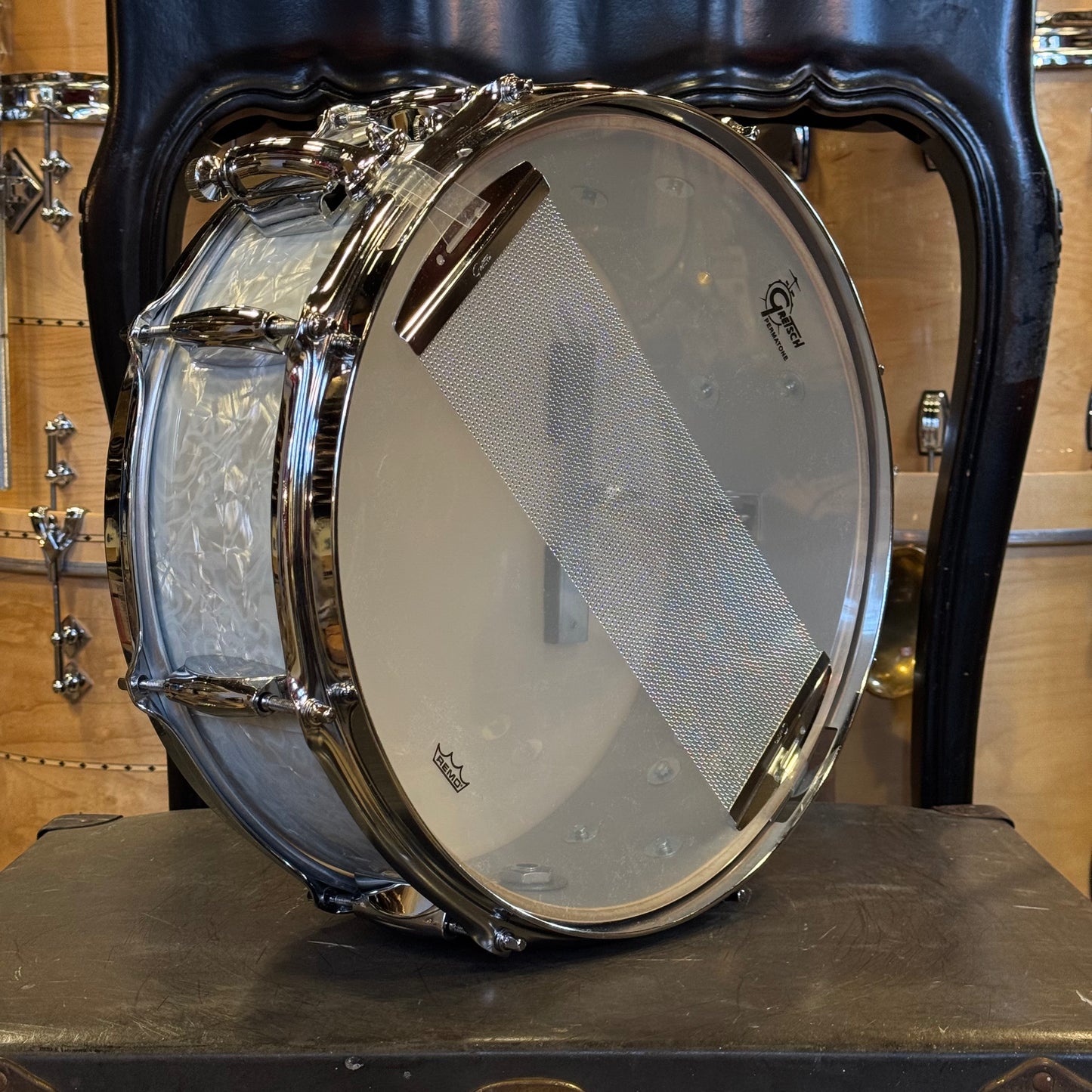 NEW Gretsch 5x14 Broadkaster Snare Drum in 60's Marine Pearl - 8 Lug w/ Lightning & Tone Control