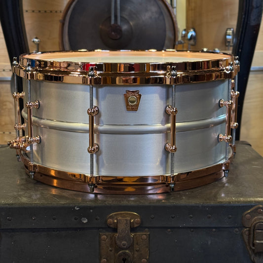 NEW Ludwig 6.5x14 Acrophonic Snare Drum w/ Copper Hardware