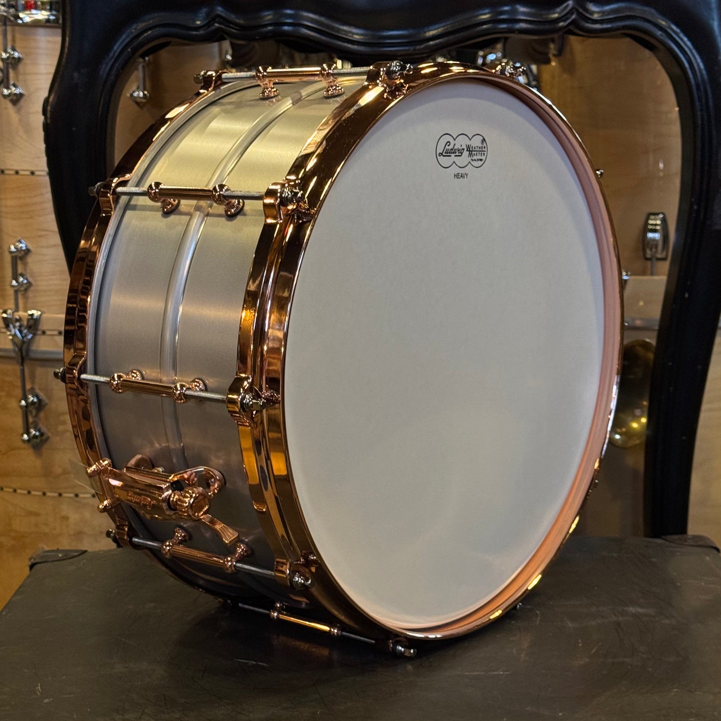 NEW Ludwig 6.5x14 Acrophonic Snare Drum w/ Copper Hardware