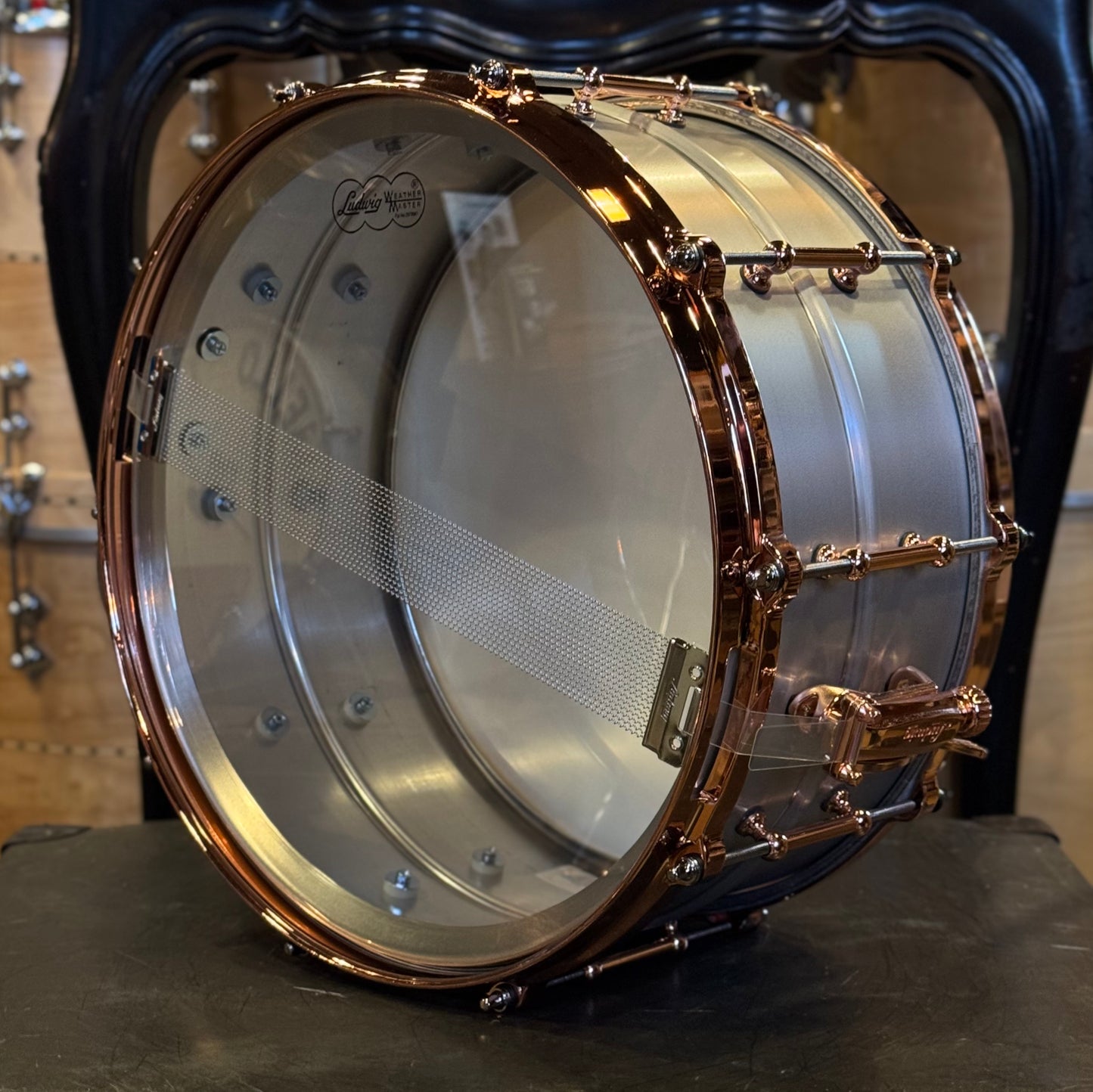 NEW Ludwig 6.5x14 Acrophonic Snare Drum w/ Copper Hardware