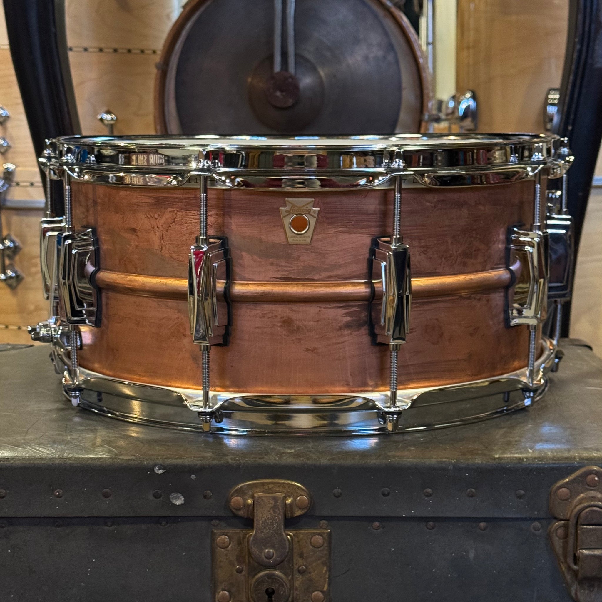 NEW Ludwig 6.5x14 Copper Phonic Snare Drum in Natural Patina