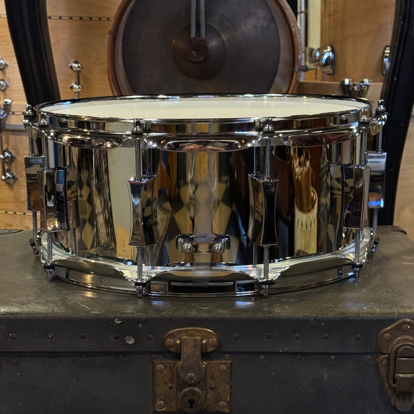 USED Pork Pie 6.5x14 Little Squealer Steel Snare Drum