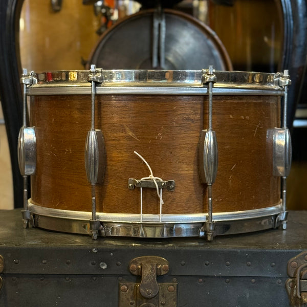 VINTAGE 1950's Slingerland 7x14 Radio King Student Model in Natural Mahogany