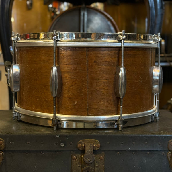 VINTAGE 1950's Slingerland 7x14 Radio King Student Model in Natural Mahogany