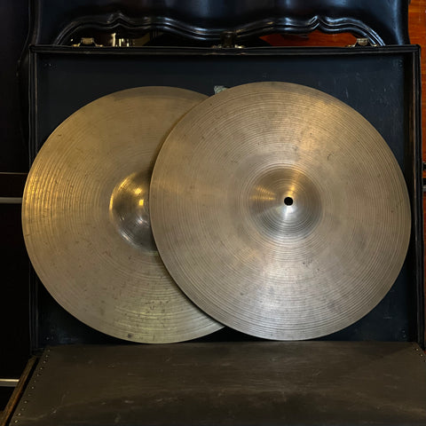 VINTAGE 1950's A. Zildjian 15" Hi-Hat Cymbals - 1214/1348g