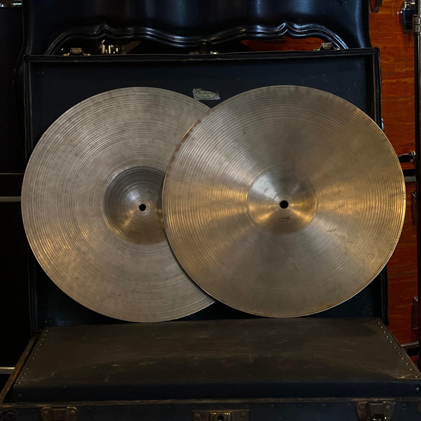 VINTAGE 1950's A. Zildjian 15" Hi-Hat Cymbals - 1214/1348g