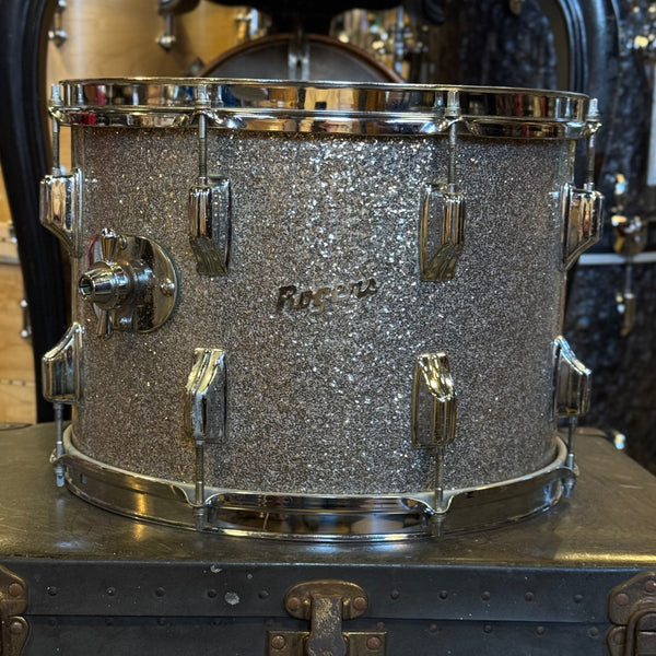 VINTAGE 1970's Rogers 10x14 Tom in Silver Sparkle