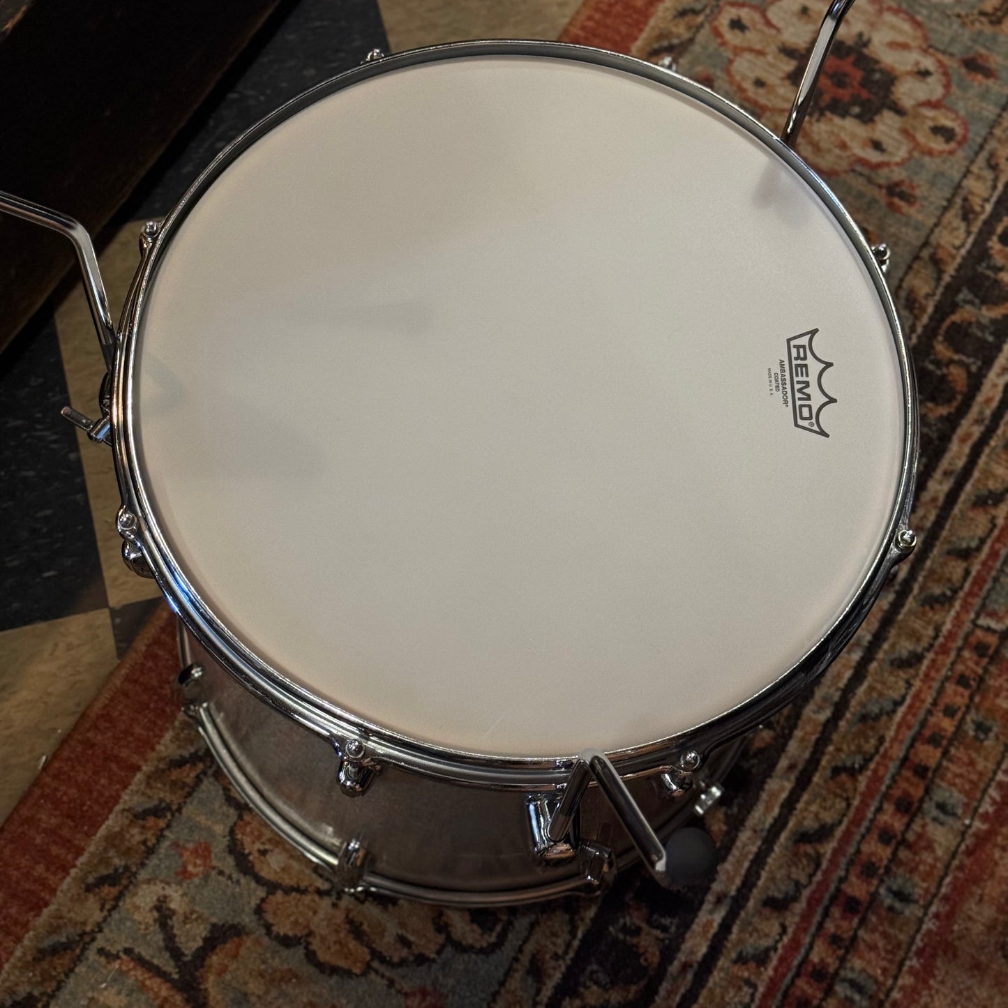 VINTAGE 1960's Slingerland 16x16 Silver Sparkle Floor Tom