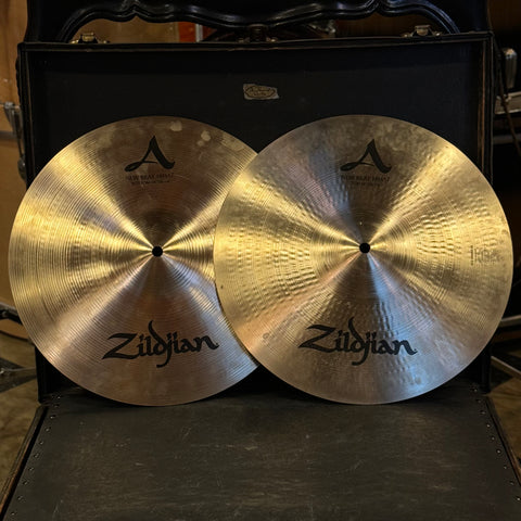 USED ZIldjian 14" A. Zildjian New Beat Hi-Hat Cymbals - 966/1584g