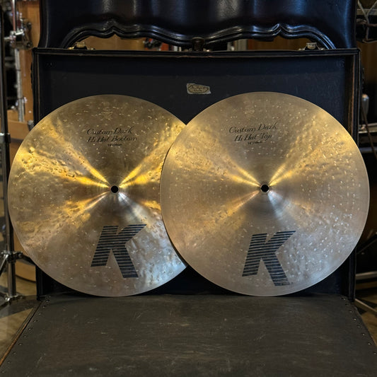 USED Zildjian 14" K. Custom Dark Hi-Hat Cymbals - 1108/1234