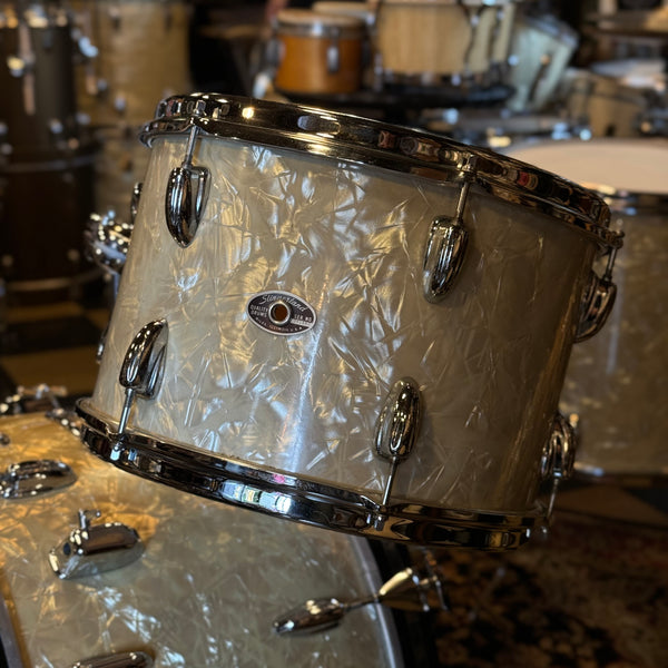 VINTAGE 1970's Slingerland Buddy Rich Outfit in White Marine Pearl - 14x22, 9x13, 16x16, 16x16