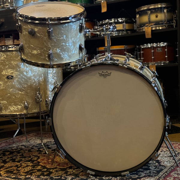 VINTAGE 1970's Slingerland Buddy Rich Outfit in White Marine Pearl - 14x22, 9x13, 16x16, 16x16