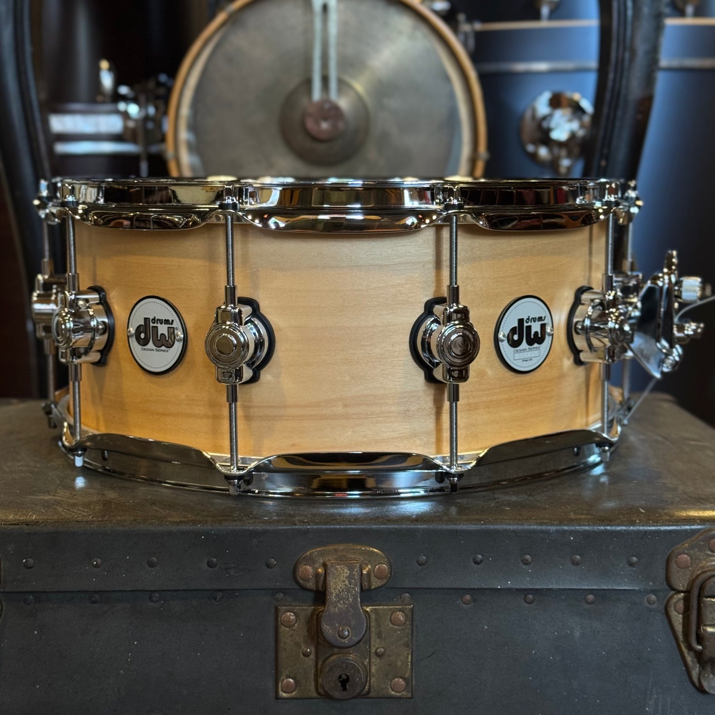 NEW DW 6x14 Design Series Snare Drum in Natural Satin