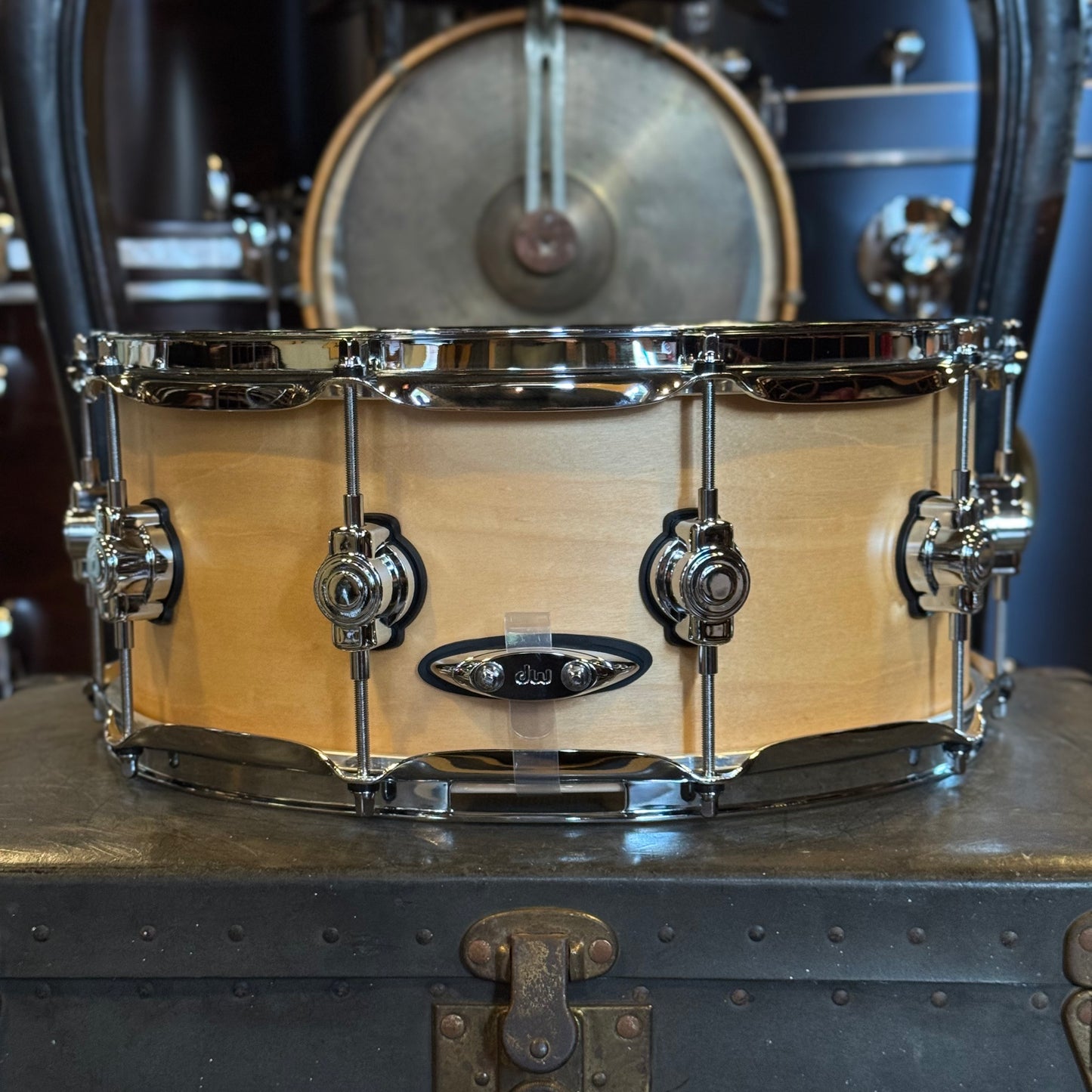 NEW DW 6x14 Design Series Snare Drum in Natural Satin