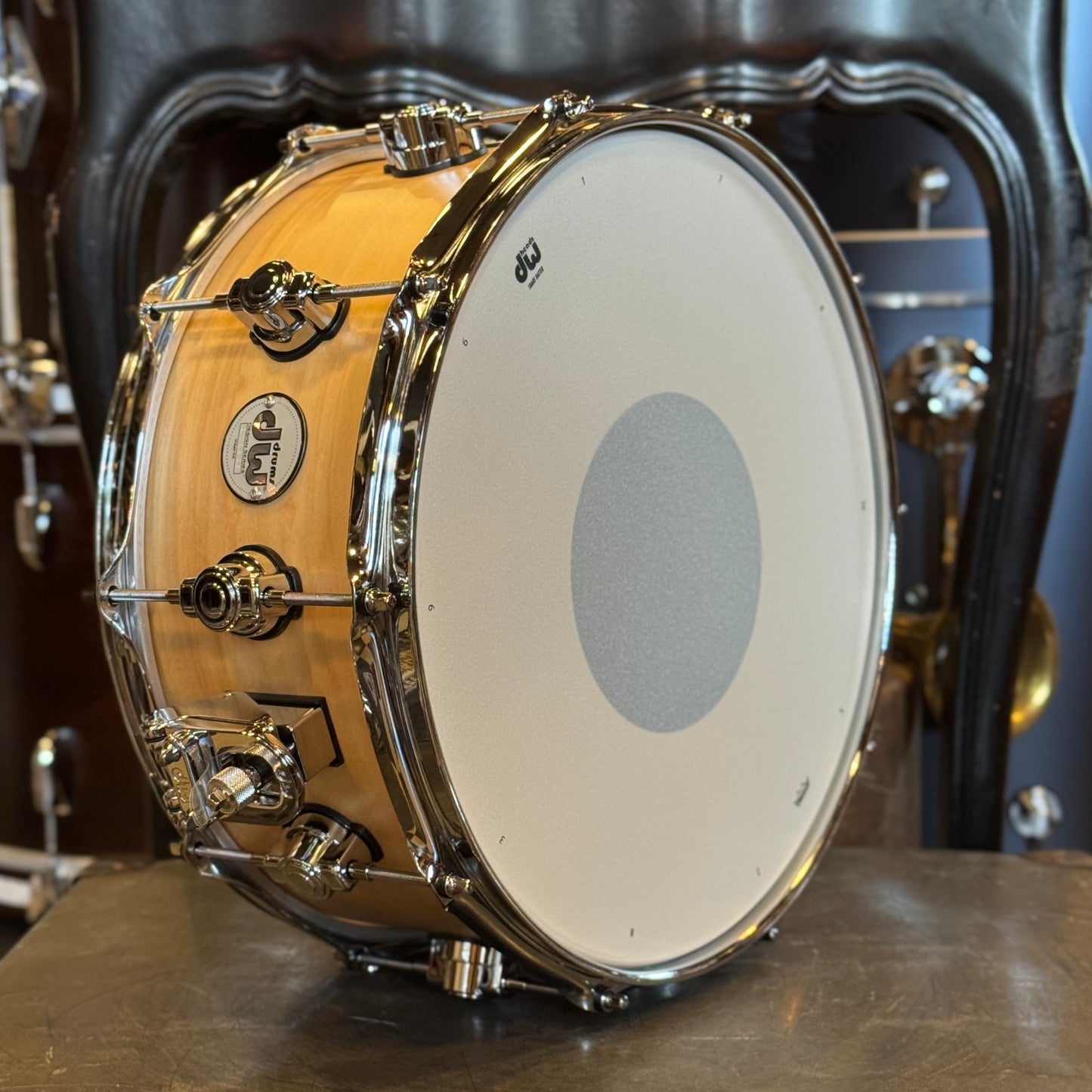NEW DW 6x14 Design Series Snare Drum in Natural Satin