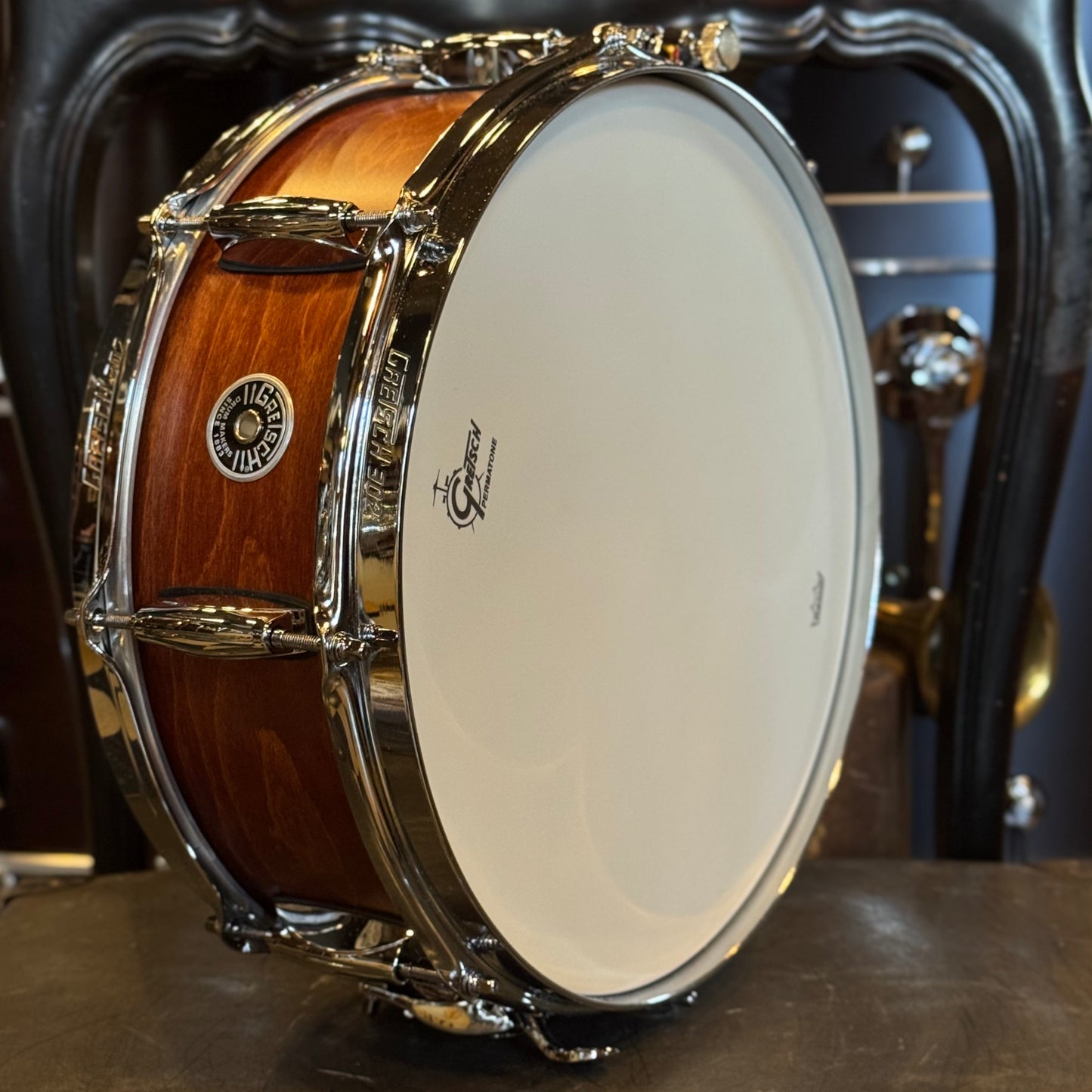NEW Gretsch 5x14 Brooklyn Snare Drum in Satin Mahogany