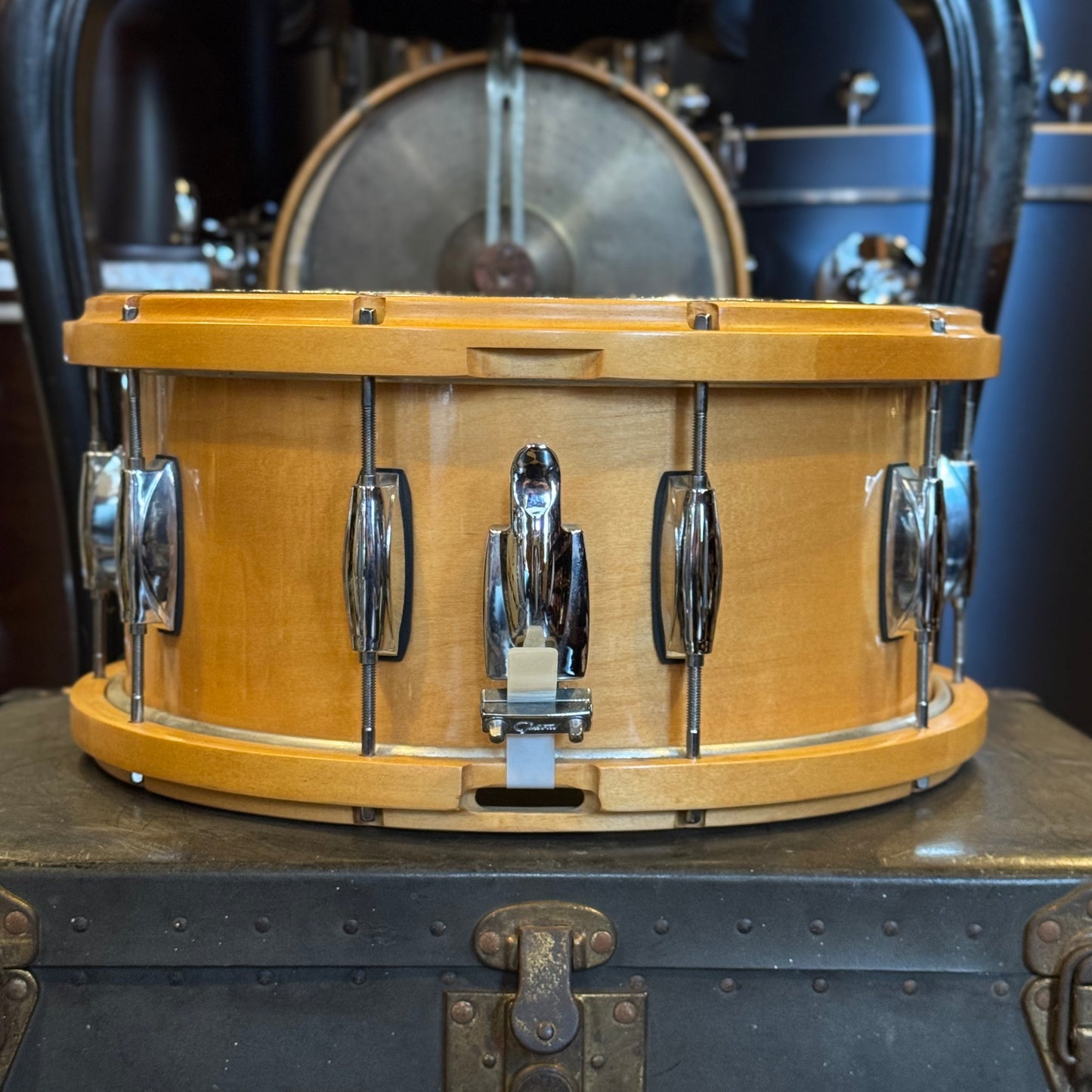 USED Gretsch 6.5x14 Wood Hoop Snare Drum in Gloss Natural