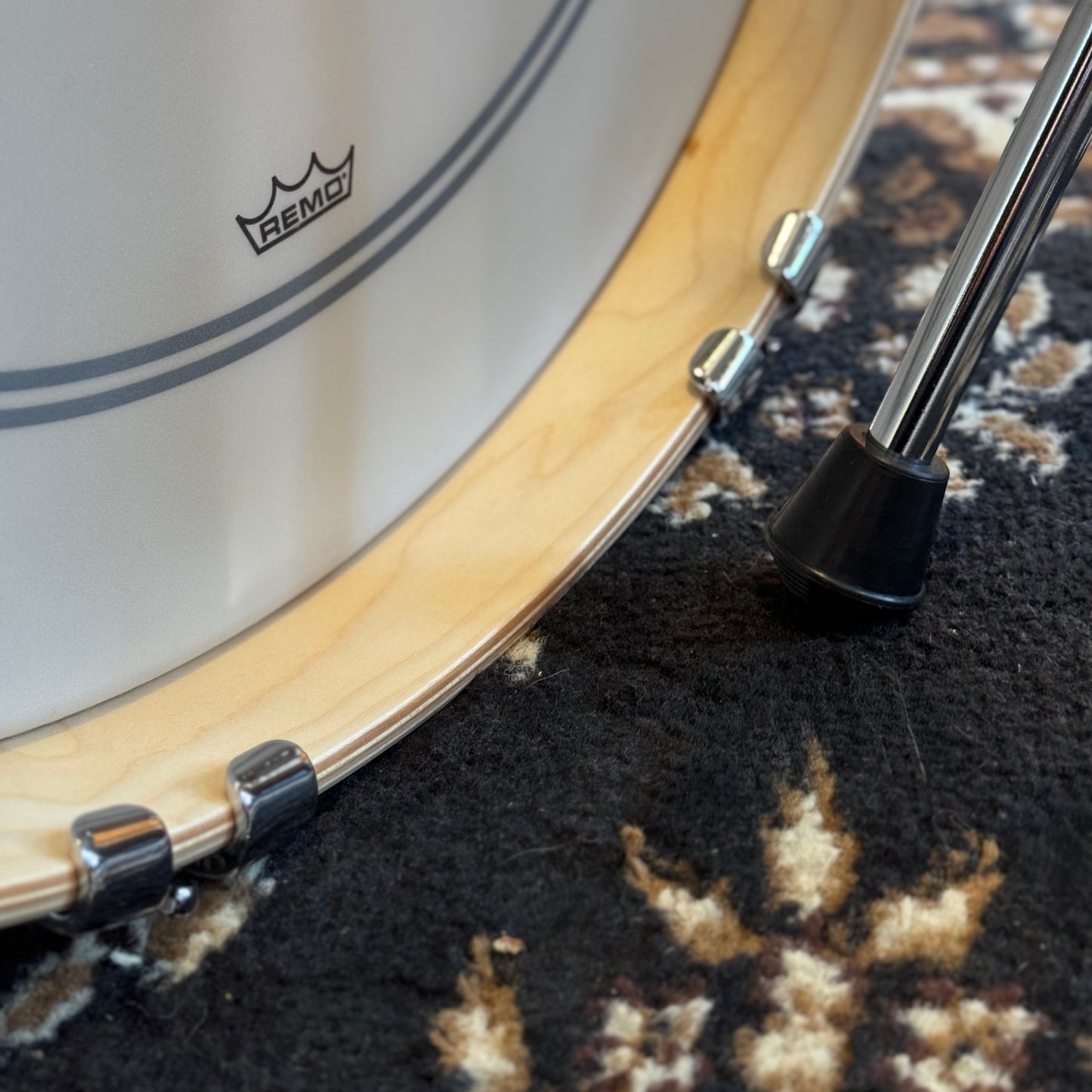 NEW Gretsch USA Custom in Ginger Glass Glitter w/ Satin Natural Bass Drum Hoops - 14x18, 8x12, 14x14