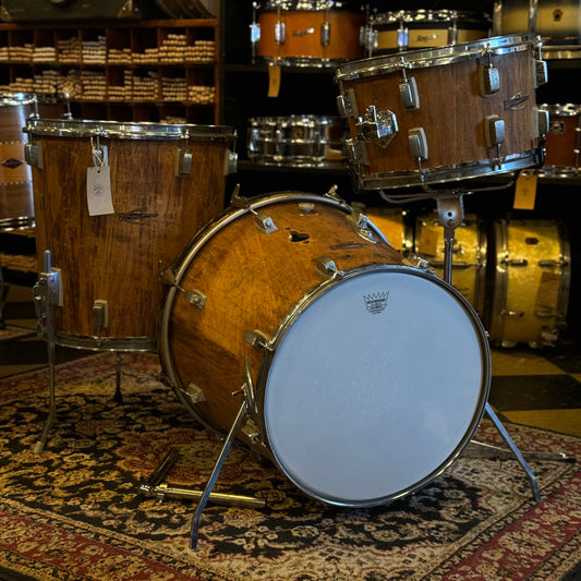 VINTAGE 1970's Trixon Conical Drum Set in Natural Stripped Wood