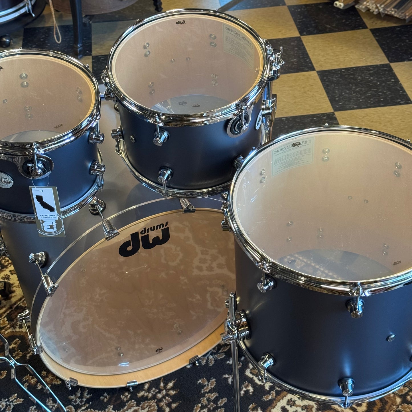 NEW DW Design Series Drum Set in Blue Slate - 18x22, 8x10, 9x12, 14x16