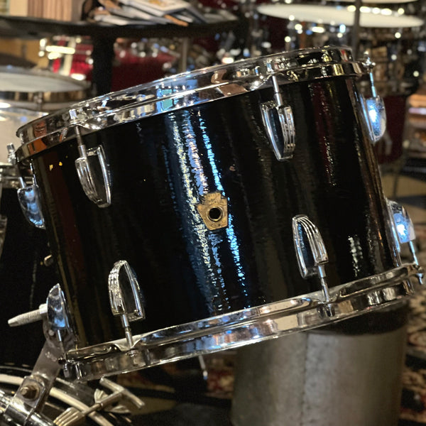 VINTAGE 1966 Ludwig "Jazzette" in Black Duco - 14x18, 8x12, 14x14
