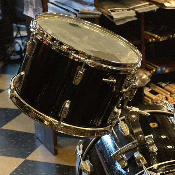 VINTAGE 1966 Ludwig "Jazzette" in Black Duco - 14x18, 8x12, 14x14