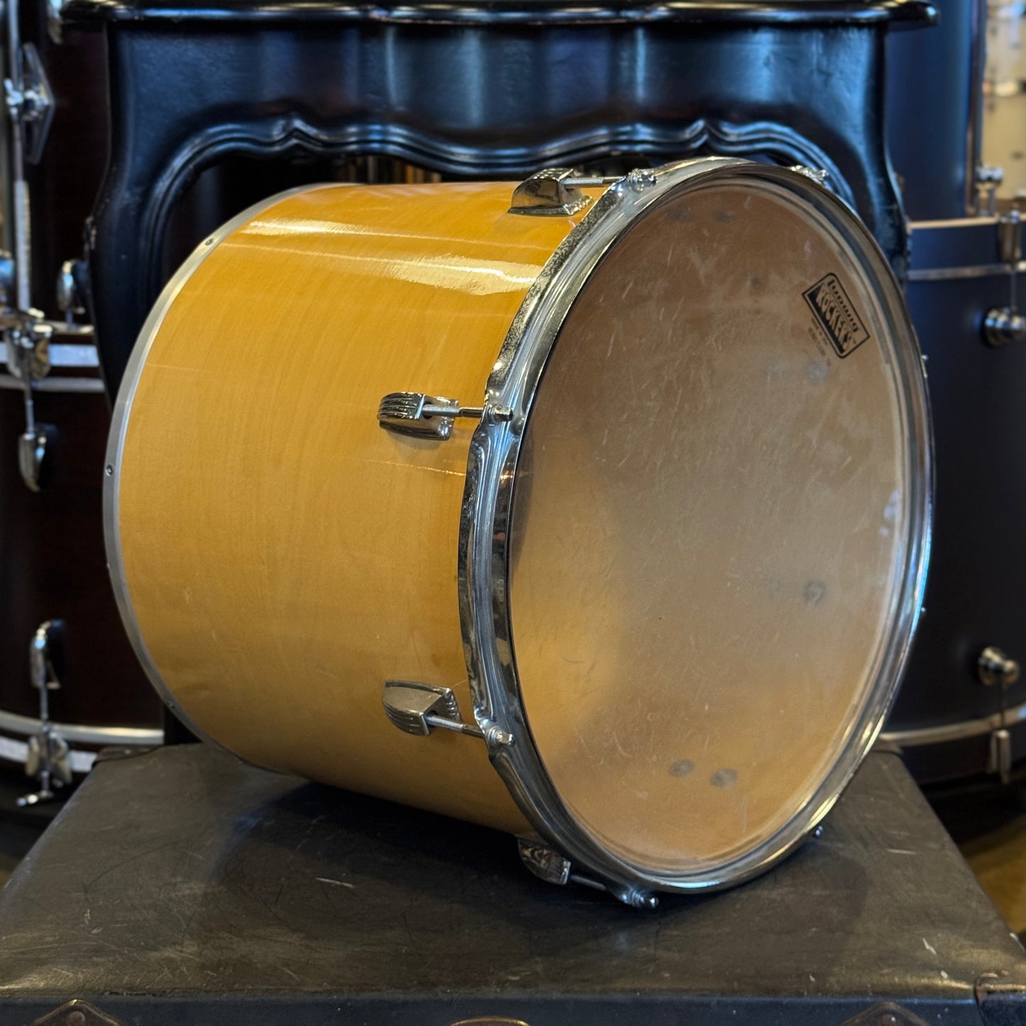 VINTAGE 1970's Ludwig Blue & Olive Badge 13x15 Concert Tom in Thermogloss