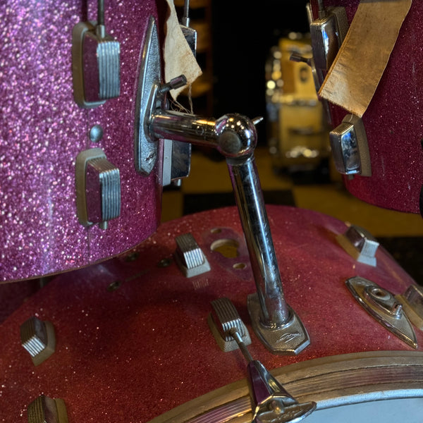 VINTAGE 1960's Trixon Players Grade Speedfire Kit in Pink Sparkle + Snare