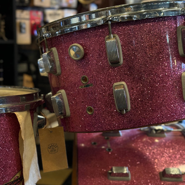 VINTAGE 1960's Trixon Players Grade Speedfire Kit in Pink Sparkle + Snare