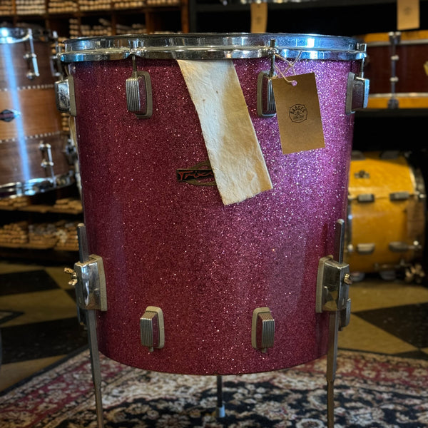 VINTAGE 1960's Trixon Players Grade Speedfire Kit in Pink Sparkle + Snare